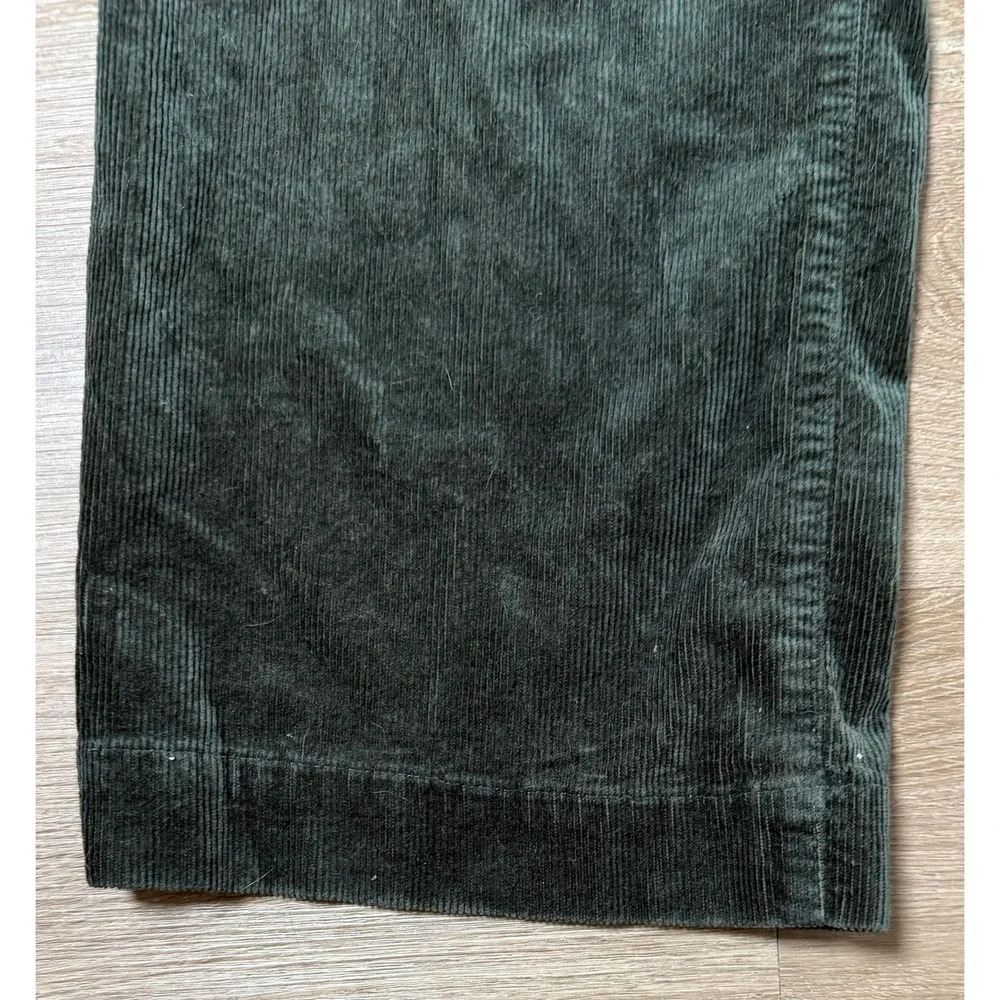 Maeve Anthropologie Colette Cropped Corduroy Pants 29 Green Wide Leg Vtg Soft - Picture 3 of 6